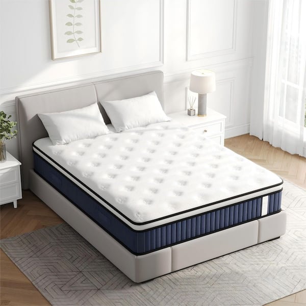 Queen Medium Hybrid 12 in. Bed-in-a-Box Mattress-Personalized Comfort, Long-Lasting Support and Clean Sleep
