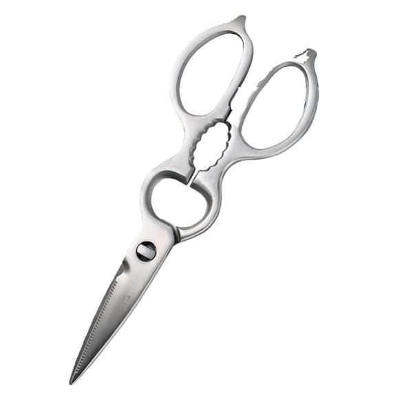 8 in. Heavy Duty Stainless Steel Kitchen Shears with Ultra Sharp Micro Serrated Blades for Poultry Meat Cooking