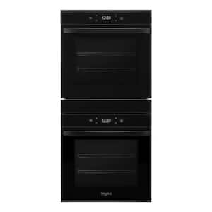 24 in. Double Electric Wall Oven in Black