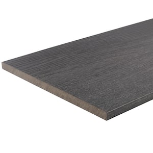 UltraShield 0.6 in. x 12 in. x 12 ft. Hawiian Charcoal Fascia Composite Decking Board
