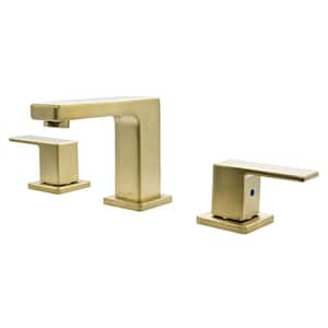 Capri 8 in. Widespread 2-Handle Bathroom Faucet in Champagne Gold