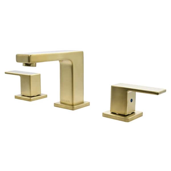 Lulani Capri 8 in. Widespread 2-Handle Bathroom Faucet in Champagne Gold