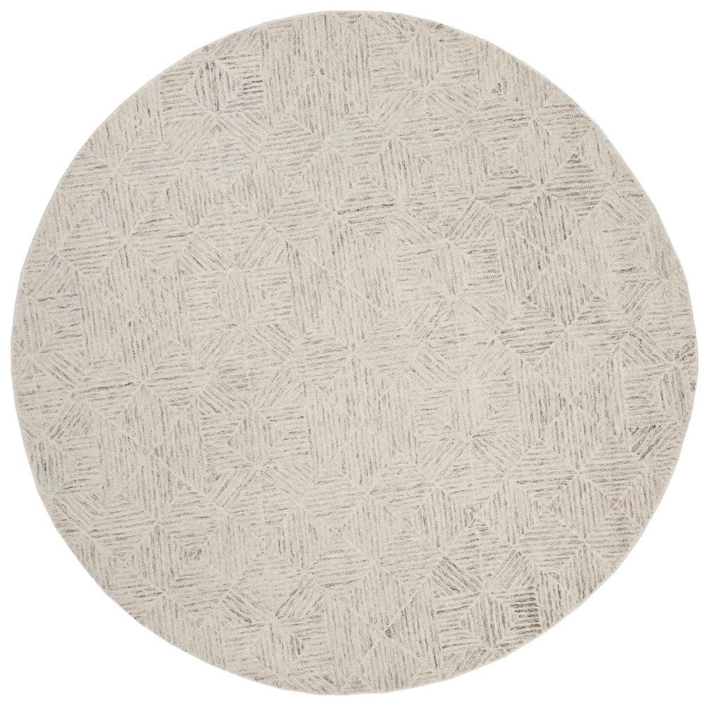 Safavieh SAFAVIEH Abstract ABT763J Handmade Ivory /Light Blue Rug 8ft Round