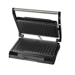 Ovente Electric Panini Press Grill and Sandwich Maker with Nonstick Coated Plates, Silver GP0540BR