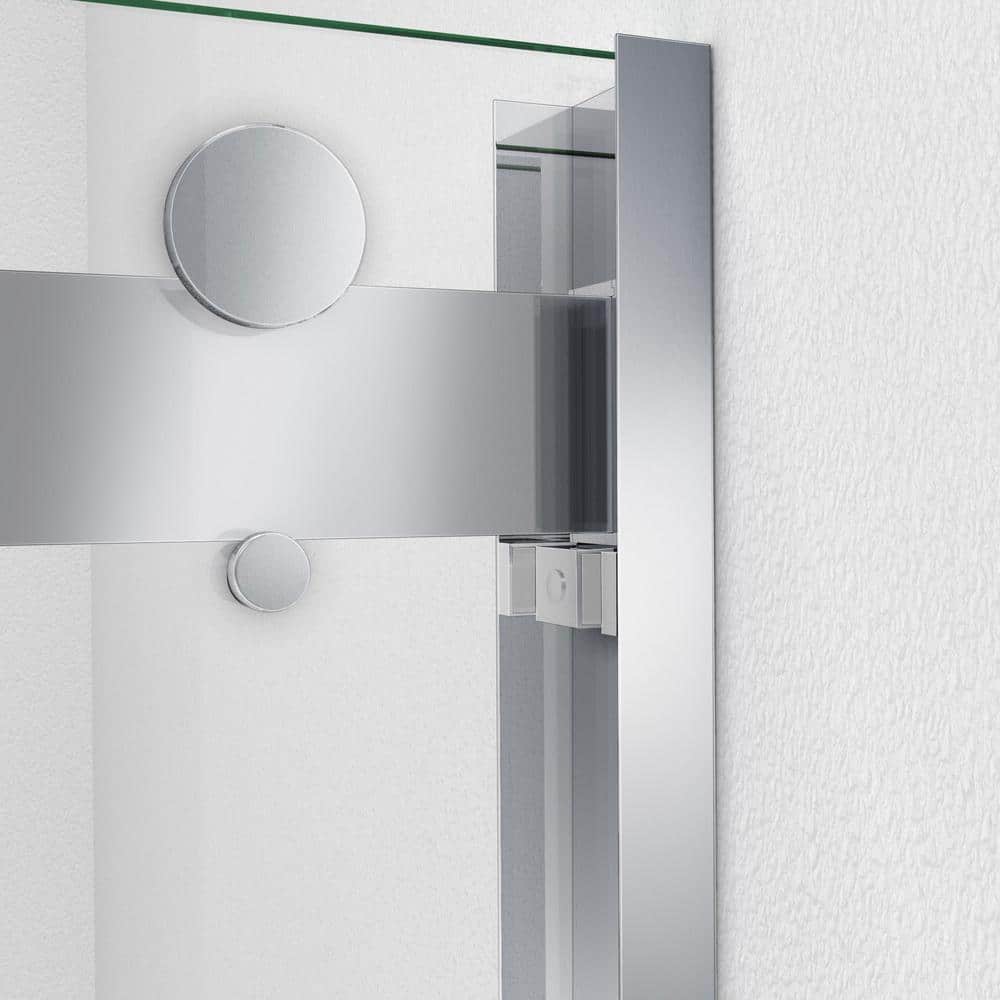 Essence-H 56-60" Chrome Semi-Frameless Sliding Shower Door