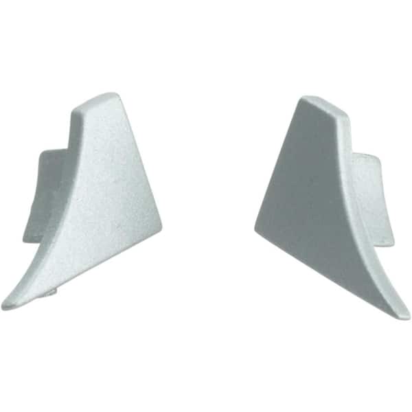 T-COVE 0 in. D x 0.47 in. W x 0 in. L Connection Wall/Flr Endcap Left Aluminum Anodized Silver Molding, Transition Trim