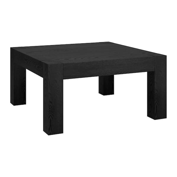 Meyer&Cross Langston 34 in. Black Grain Oak Square MDF Coffee Table