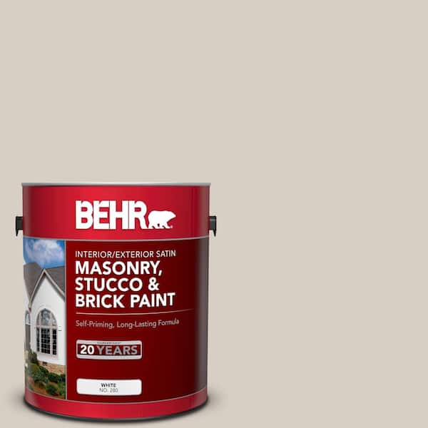 BEHR 1 gal. #BWC-24 Mocha Light Satin Interior/Exterior Masonry, Stucco and Brick Paint