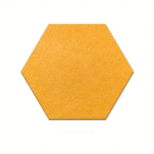 0.4 in. x 11.5 in. x 10 in. Fabric Hexagon Self-Adhesive Sound Absorbing Acoustic Panels in Orange (12-Pack)