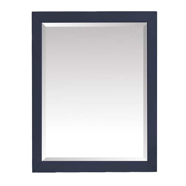 Home Decorators Collection Windlowe 24 in. W x 32 in. H Rectangular Wood Framed Wall Bathroom Vanity Mirror in Navy Blue