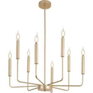 6-light Matte Black Traditional Candlestick Chandelier for Dining Room with no bulbs included