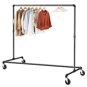 Black Metal Garment Clothes Rack 59 in. W x 63 in. H