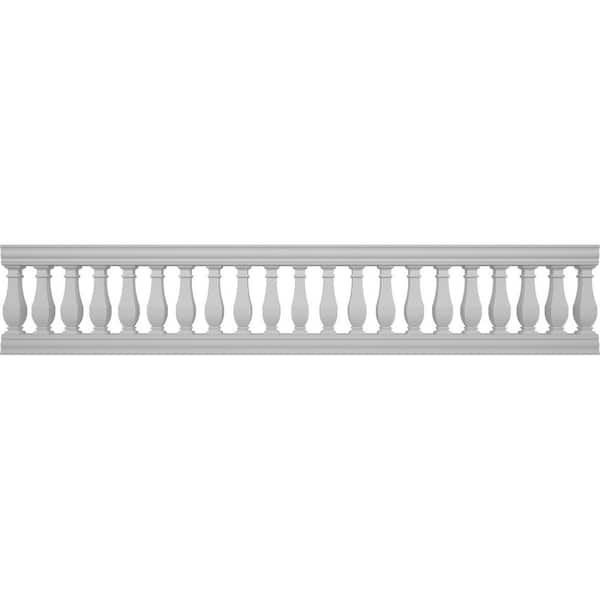 Ekena Millwork Fiberthane Arcadian Balustrade 156 in. L x 32 in. H Fiberglass Railing Kit