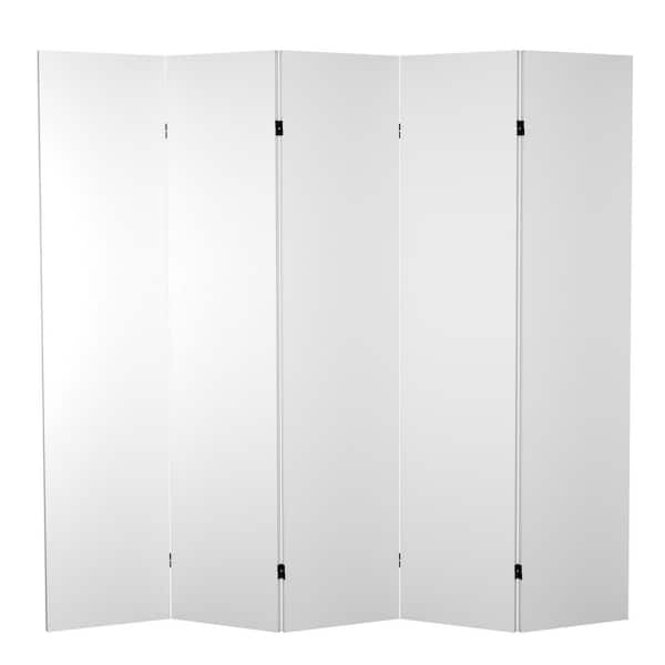6 ft. White 5-Panel Blank Canvas Room Divider