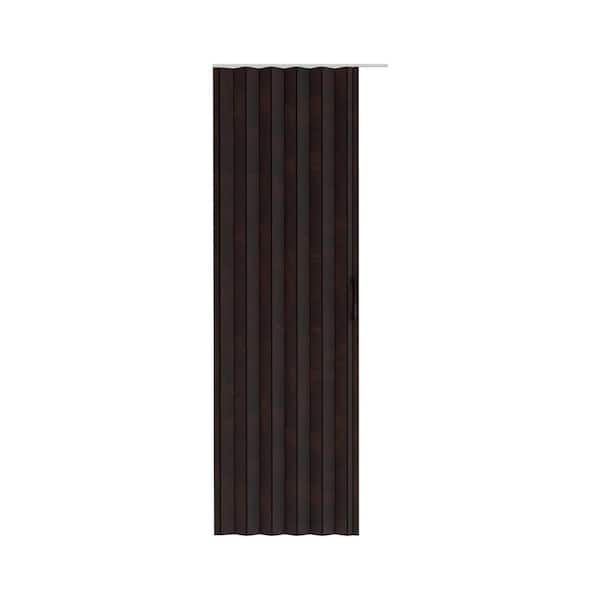 ARK DESIGN 36 in. W. x 80 in. Walnut Vinyl Accordion Door with Hardware