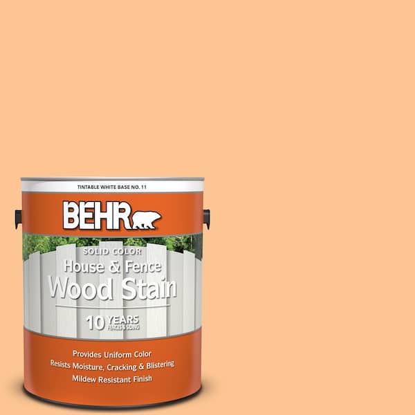 BEHR 1 gal. #P220-4 Dainty Apricot Solid Color House and Fence Exterior Wood Stain