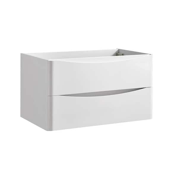 Fresca Tuscany 32 in. Modern Wall Hung Bath Vanity Cabinet Only in Glossy White