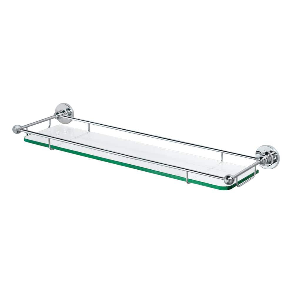 Gatco in. L x 2.2 in. H x 22 in. W Premier Railing Bathroom Shelf in  Chrome 1465 The Home Depot