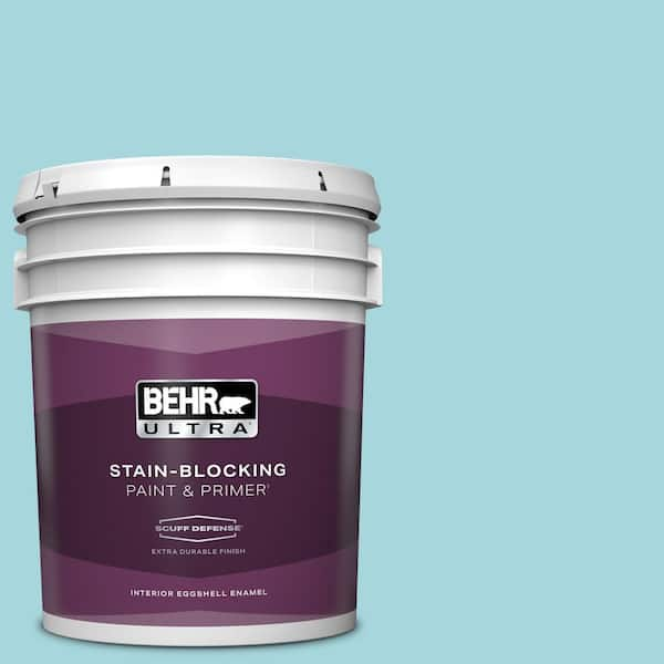 BEHR ULTRA 5 gal. #520C-3 Rapture Blue Extra Durable Eggshell Enamel Interior Paint & Primer