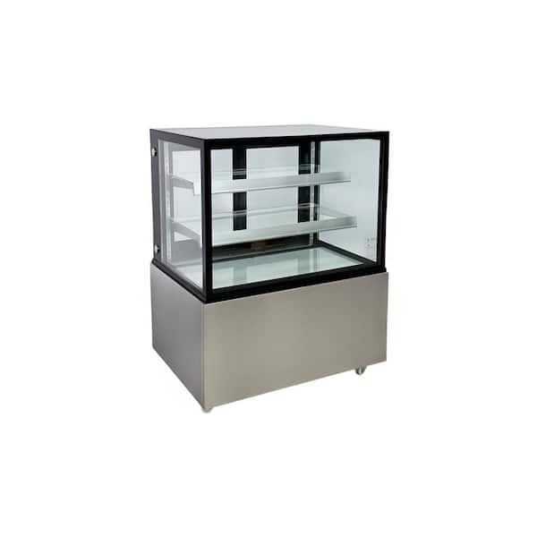 Elite Kitchen Supply 36 in. 10.6 cu. ft. Bakery Refrigerator Case EW33Z Black