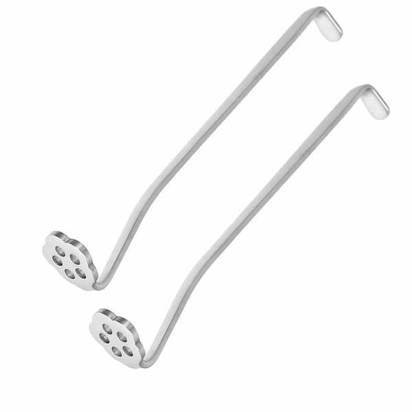 2-Piece Silver Stainless Steel Long Handle Cocktail Bartender Mixing Spoon for Stirring Cocktails and Cold Drinks