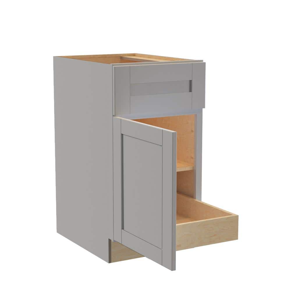 Washington Veiled Gray Plywood Shaker Assembled Base Kitchen Cabinet FH 1 ROT Sft Cls Left 18 in W x 24 in D x 34.5 in H price history on PriceWatchPro