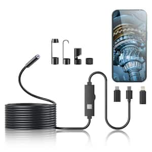 Endoscope Camera with Light, 1920P HD Borescope Tools with 8-Adjustable LED Lights, Waterproof Inspection Camera