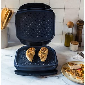 64 sq. in. Classic Blue Ultra-Durable Non-Stick Diamond Infused Spike Express Electric Grill