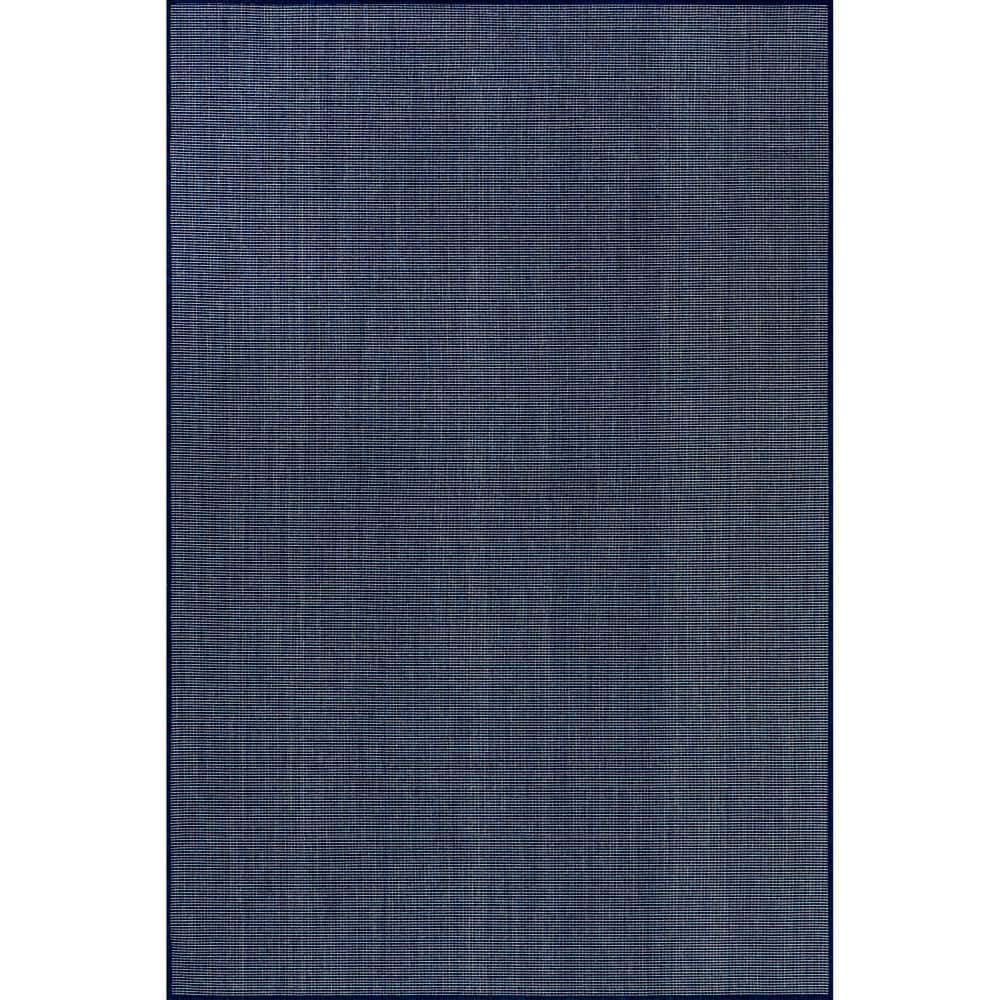 Navy Synthetic 5' x 8' Reversible Indoor/Outdoor Area Rug