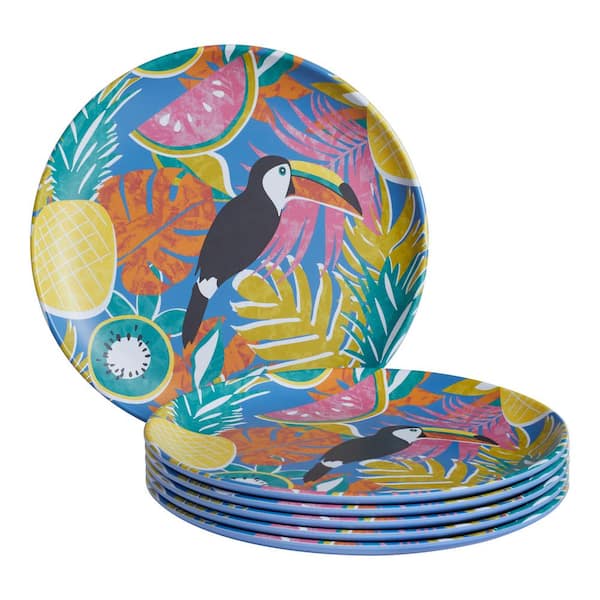 StyleWell Taryn Melamine Accent Plates in Toucan (Set of 6)
