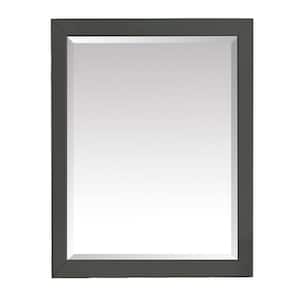 Windlowe 24 in. W x 32 in. H Rectangular Wood Framed Wall Bathroom Vanity Mirror in Gray