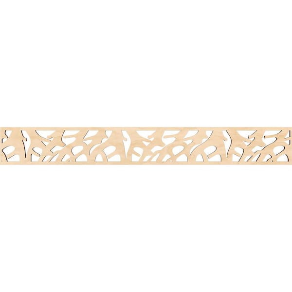 Ekena Millwork Manton Fretwork 0.375 in. D x 46.5 in. W x 6 in. L Birch Wood Panel Moulding