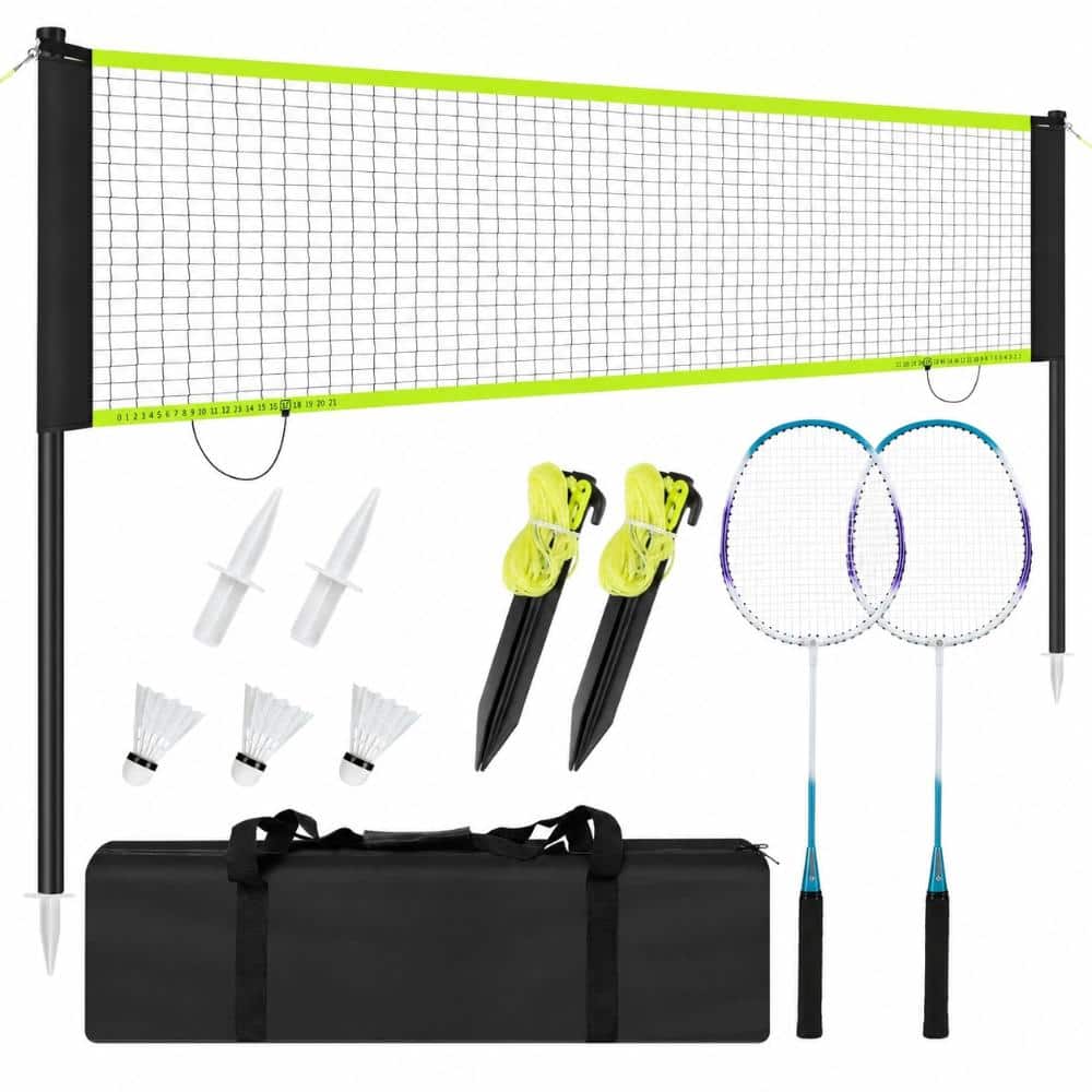 12ft Badminton Net Set for Backyard Beach with Durable Anti-Sagging Net, Heavy Duty Poles, 2 Aluminum Rackets, 3 Shuttl price history on PriceWatchPro