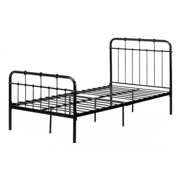 South Shore Vito Pure Black 39.75 in. Bed