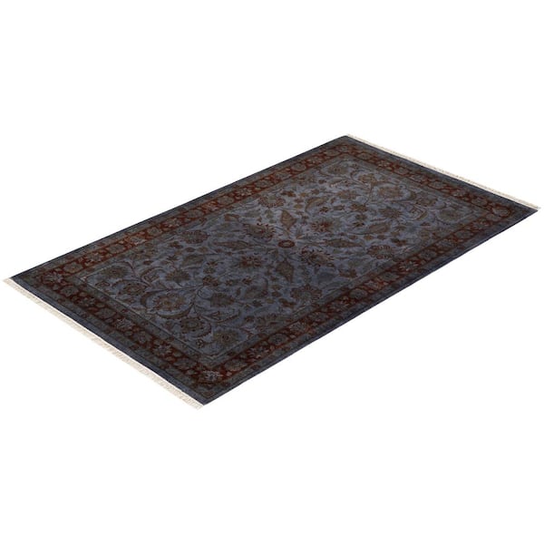 Fine Vibrance Gray 3 ft. x 5 ft. Solid Wool Indoor Area Rug