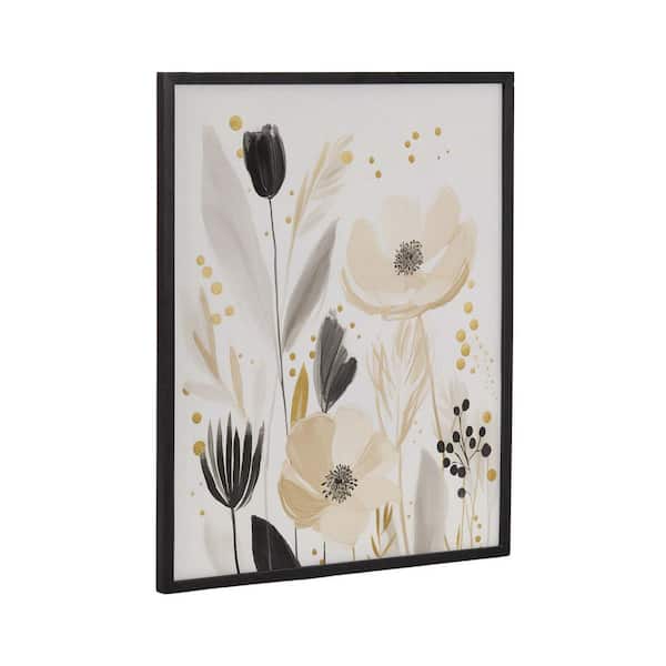 Gallery Modern Muted Cottage Floral Abstract by the Creative Bunch Studio Black Framed Art Print 16 in. x 20 in.