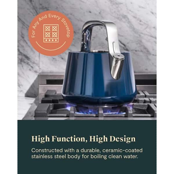 8-Cup Cream Durable Stainless Steel, Stovetop, Tea Kettle