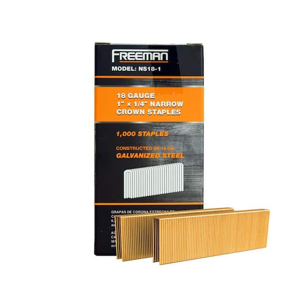 1 in. 18-Gauge Glue Collated Narrow Crown Staples (1000 Count)