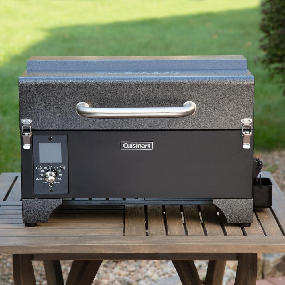 Cuisinart 24.7'' Black Portable Wood Pellet Grill and Smoker