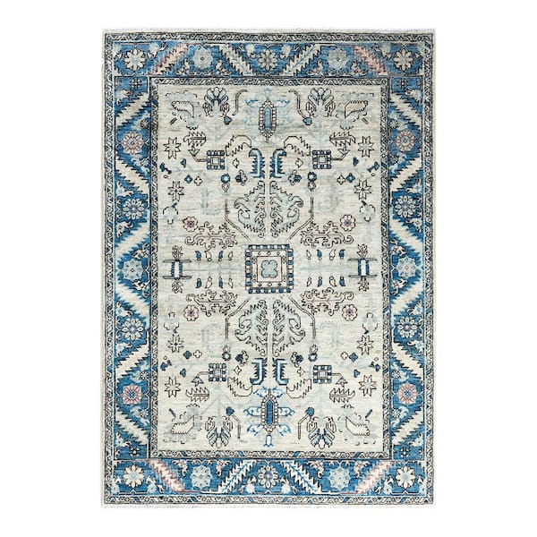 Serapi Beige 4 ft. x 6 ft. Tribal Wool Indoor Area Rug