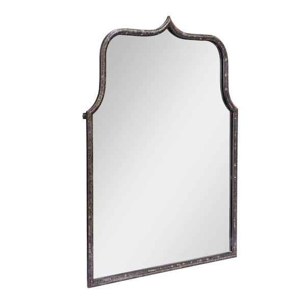 Storied Home 24 in. W x 31.5 in. H Metal Stylishly Distressed Finish Wall Mirror