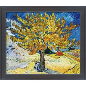 The Mulberry Tree by Vincent Van Gogh Gallery Black Framed Nature Oil Painting Art Print 24 in. x 28 in.