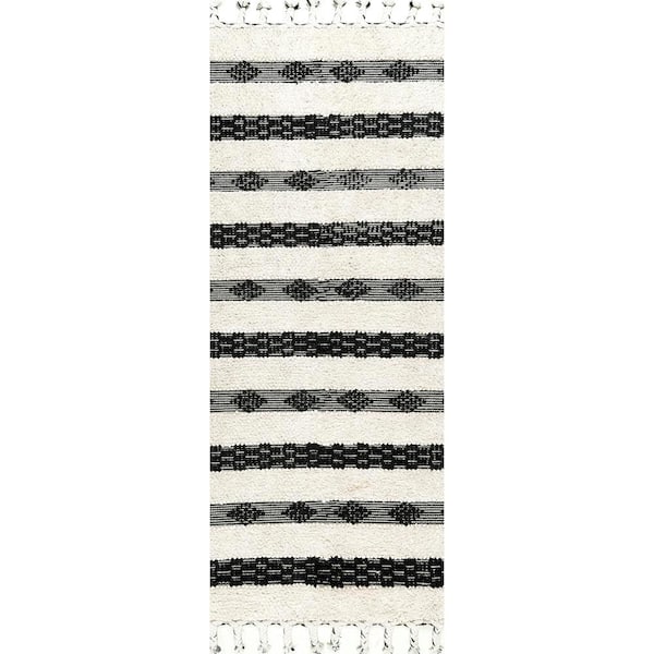 nuLOOM Delia Moroccan Ivory 3 ft. x 8 ft. Runner