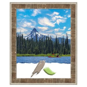 Farmhouse Brown Narrow Wood Picture Frame Opening Size 22x28 in.