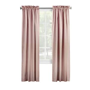 Jackson Natural Polyester Jacquard 52 in. W x 95 in. L Grommet Indoor Light Filtering Curtain (Single-Panel)