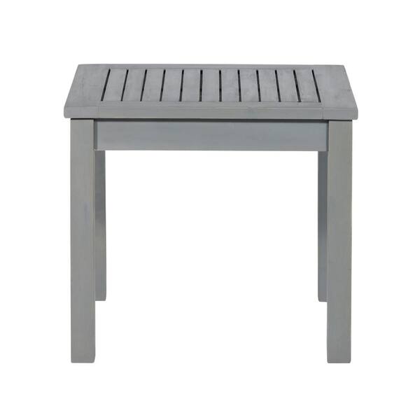 Walker Edison Furniture Company Grey Wash Square Acacia Wood