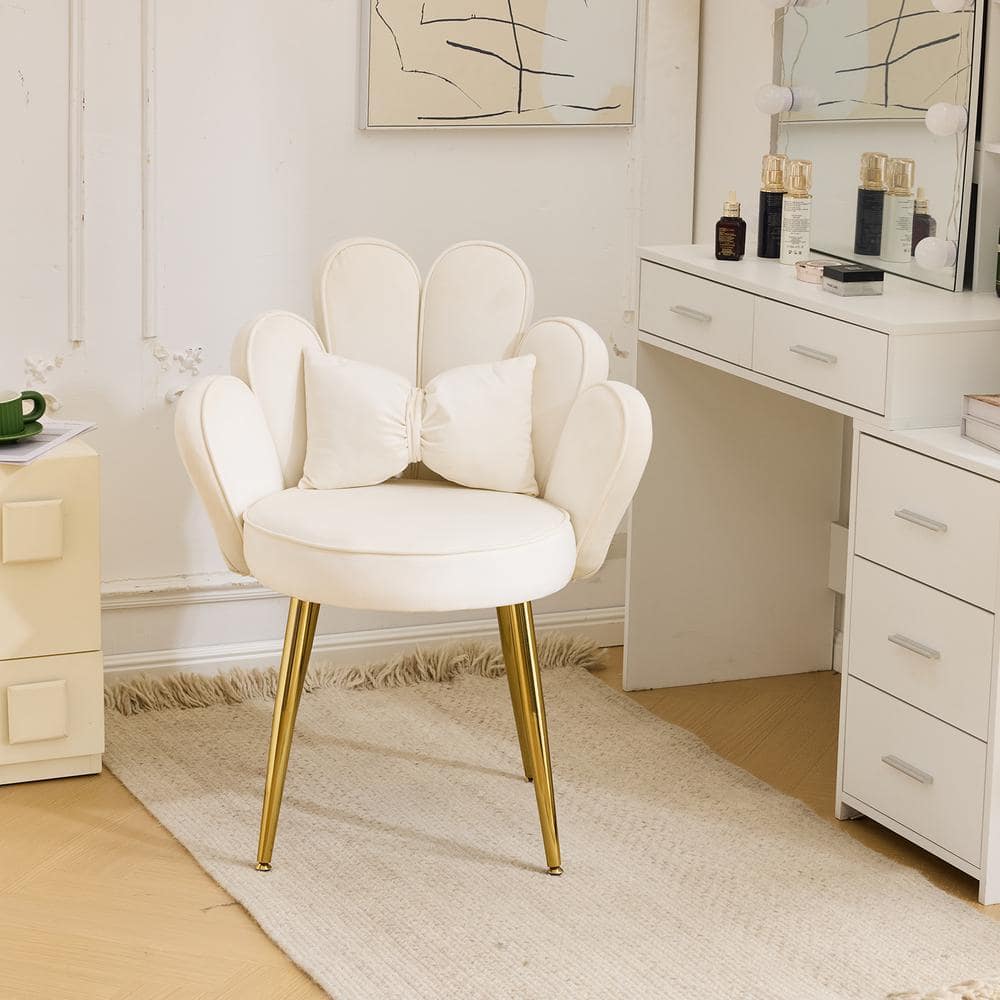 Pure White Velvet Side Chair with Cushion price history on PriceWatchPro
