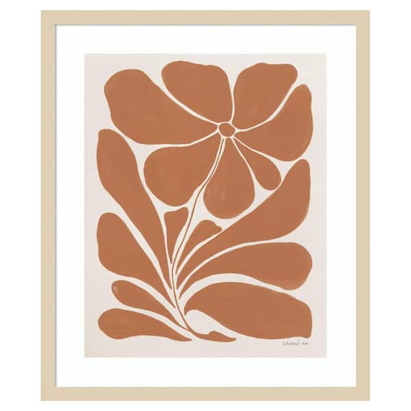 Amanti Art Blooming Joy I Terracotta by Danhui Nai 1 Piece Framed Giclee Abstract Art Print 25 in. x 21 in.