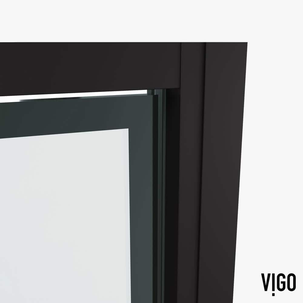 Astoria Matte Black 30" x 76" Pivot Shower Door with Clear Glass