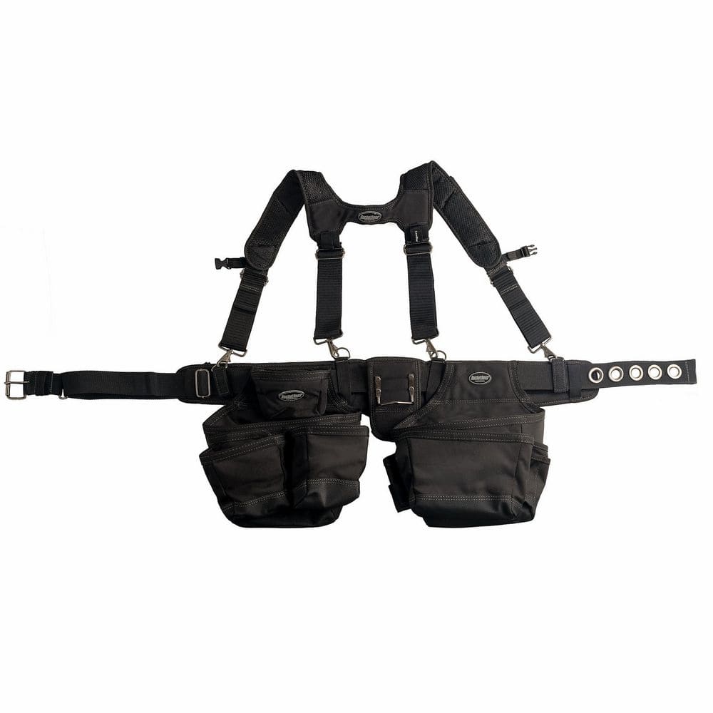 CARHARTT Utility Suspenders Heavy Duty Sz 52 Adjustable Metal Clip 2 Black